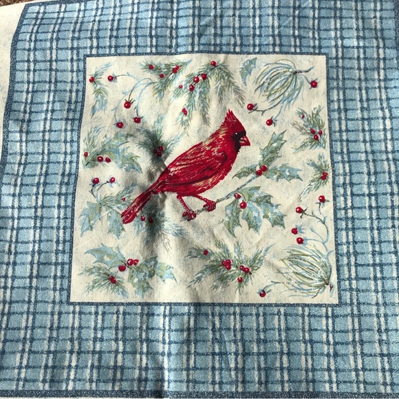 Springs Industries Christmas birds fabric pillow (2 sets avail) panels - Picture 5 of 5